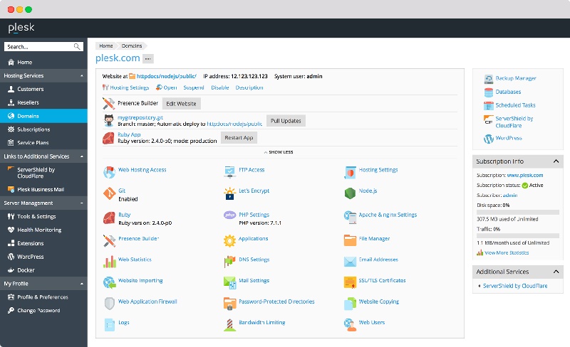 Windows hosting with Plesk