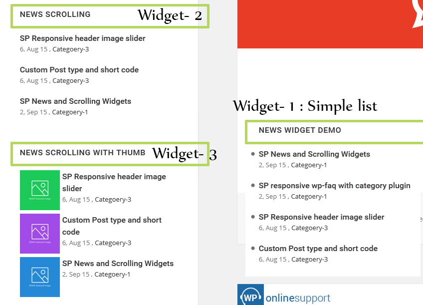 widgets