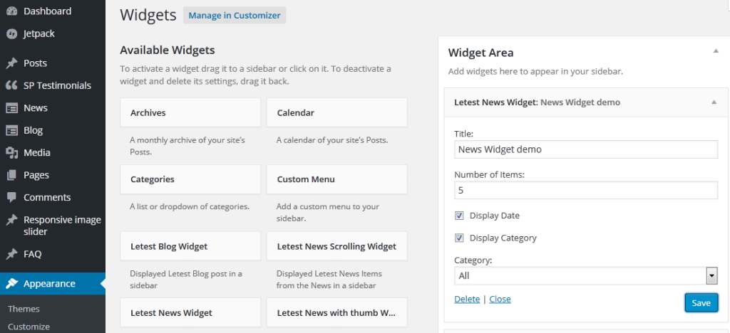 widgets